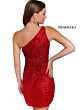 Primavera Couture 3830 Linear Beadwork One Shoulder Dress