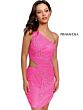 Primavera Couture 3840 Side Cutout One Shoulder Dress