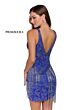 Primavera Couture 3843 Fringe Skirt Plunging Neck Dress