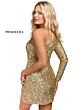 Primavera Couture 3860 High Slit One Sleeve Dress
