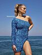 Primavera Couture 3860 High Slit One Sleeve Dress
