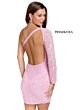 Primavera Couture 3865 Floral Beadwork One Sleeve Dress