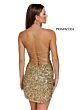 Primavera Couture 3891 Slit Skirt Lace-Up Back Dress