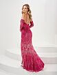 Panoply 14162 Removable Sleeves Ombre Sequin Dress