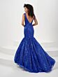 Panoply 14180 Trumpet Silhouette Geometric Sequin Dress - Stock Only