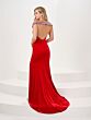 Panoply 14195 Removable Cape Plunging Neck Dress