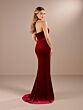 Christina Wu 22198 Strapless Corset Velvet Bridesmaid Dress