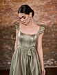 Christina Wu 22239 Flutter Sleeve Bow Belt Bridesmaid Dress
