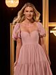 Christina Wu 22290 Puff Sleeve Peasant Skirt Bridesmaid Dress