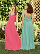 Aqua (Chiffon with Satin Band)