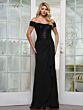 Rina Di Montella RD3128 Off-The-Shoulder Beaded Bodice Dress