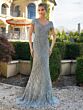 Rina Di Montella RD2716 Floral Waist V-Neck Dress