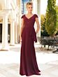Rina Di Montella RD2960 Embroidered Bodice V-Neck Dress