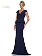 Rina Di Montella RD2971 Cap Sleeves Peplum Dress