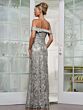 Rina Di Montella RD3144 Off-The-Shoulder Peplum Lace Dress