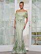 Rina Di Montella RD3226 Beaded Bodice Sheer Off The Shoulder Dress