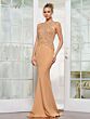 Rina Di Montella RD3243 Illusion Back Halter Neck Dress