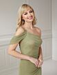 Christina Wu 17121 One Shoulder Front Slit Dress