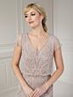 Christina Wu 17122 Blouson Bodice V-Neck Dress