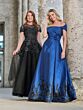 Christina Wu 17166 Short Sleeve Jewel Neck Evening Gown
