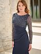 Christina Wu 17169 Bateau Neck Sheer Sleeve Formal Dress