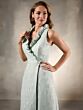 Christina Wu 17211 Ruffle Neckline Faux Wrap Dress