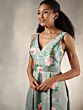 Christina Wu 17214 Pleated Skirt Floral Print Dress