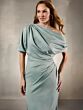 Christina Wu 17217 Asymmetrical Neckline Draped Dress