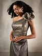 Christina Wu 17228 One Shoulder Ruched Metallic Dress
