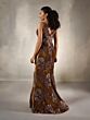 Christina Wu 17231 V-Neck Floral Velvet Dress
