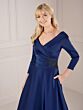 Christina Wu 17144 Portrait Neckline Pleated Bodice Dress