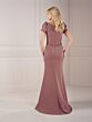 Christina Wu 17145 Puff Sleeves Beaded Waist Dress