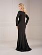 Christina Wu 17146 Asymmetrical Neckline Long Sleeve Dress