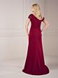 Christina Wu 17147 Short Sleeves Faux Wrap Dress