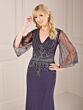 Christina Wu 17154 Angel Sleeves Beaded Bodice Dress
