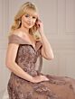 Christina Wu 17158 Beaded Lace Off The Shoulder Dress - Stock Only