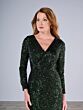 Christina Wu 17188 V-Neck Long Sleeve Sequin Dress