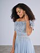 Christina Wu 17189 Scallop Neck A-Line Chiffon Dress