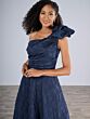 Christina Wu 17192 Ruffle Shoulder Asymmetric Neck Dress