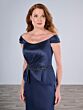 Christina Wu 17196 Off-The-Shoulder Peplum Mikado Dress