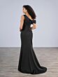 Christina Wu 17204 Draped Bodice Asymmetric Neck Dress