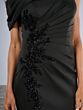 Christina Wu 17204 Draped Bodice Asymmetric Neck Dress