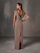 Christina Wu 17245 Cowl Back Boat Neckline Dress