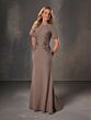 Christina Wu 17247 Puff Sleeve Jewel Neckline Dress