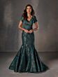 Christina Wu 17249 Puff Sleeve V-Neckline Dress