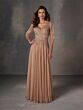 Christina Wu 17251 Three Quarter Sleeve Beaded Top Dress