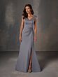 Christina Wu 17252 Slit Skirt V-Neckline Dress