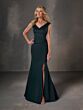 Christina Wu 17252 Slit Skirt V-Neckline Dress