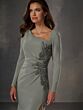 Christina Wu 17253 High Slit Asymmetrical Neckline Dress
