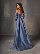 Christina Wu 17254 Panel Train Off The Shoulder Dress